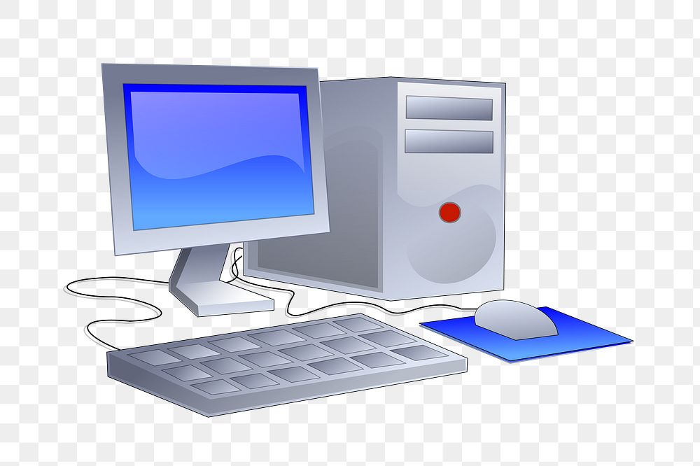 Desktop computer png sticker, transparent background. Free public domain CC0 image.