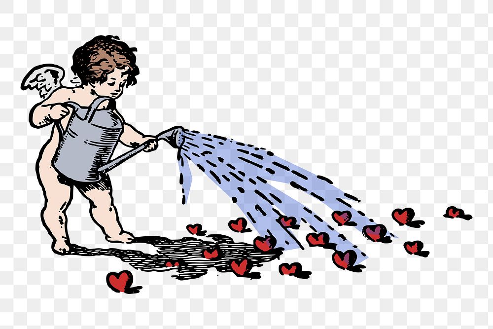 Cupid png illustration, transparent background. Free public domain CC0 image.