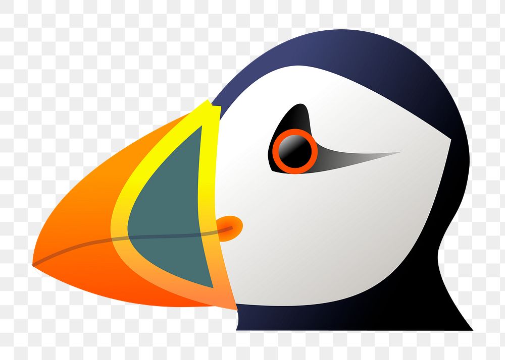 Png puffin bird clipart, transparent background. Free public domain CC0 image.