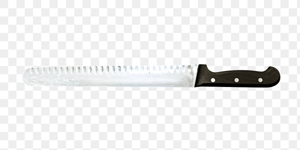 Png metal kitchen knife, isolated object, transparent background