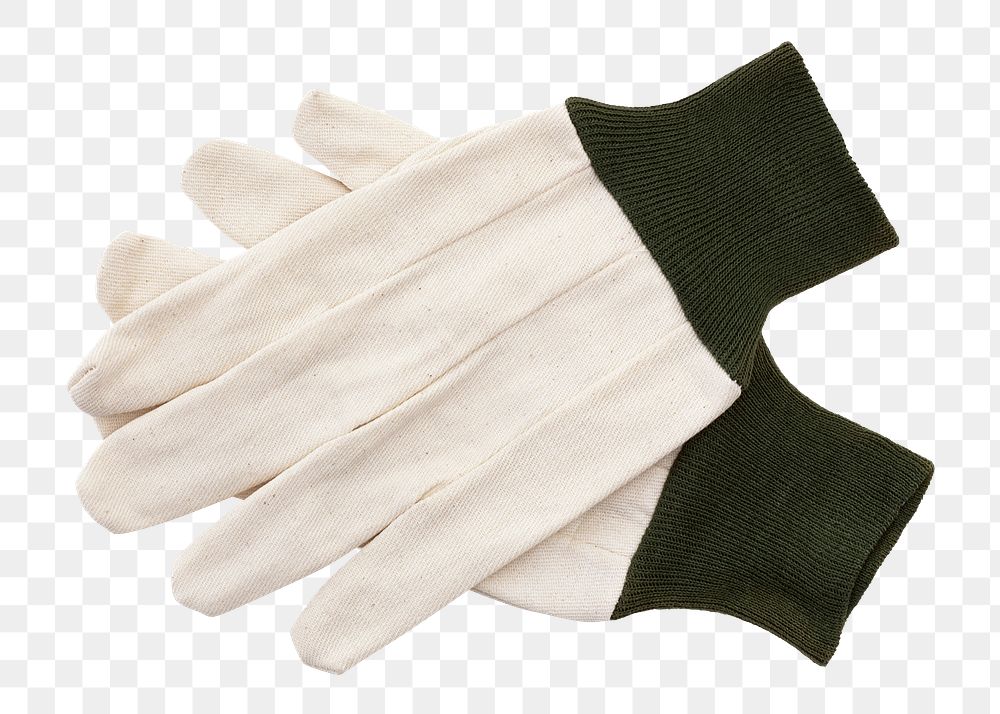 Work gloves png gardening tool, transparent background