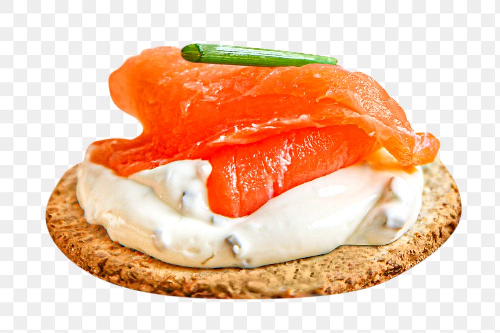 Smoked salmon png, food element, transparent background