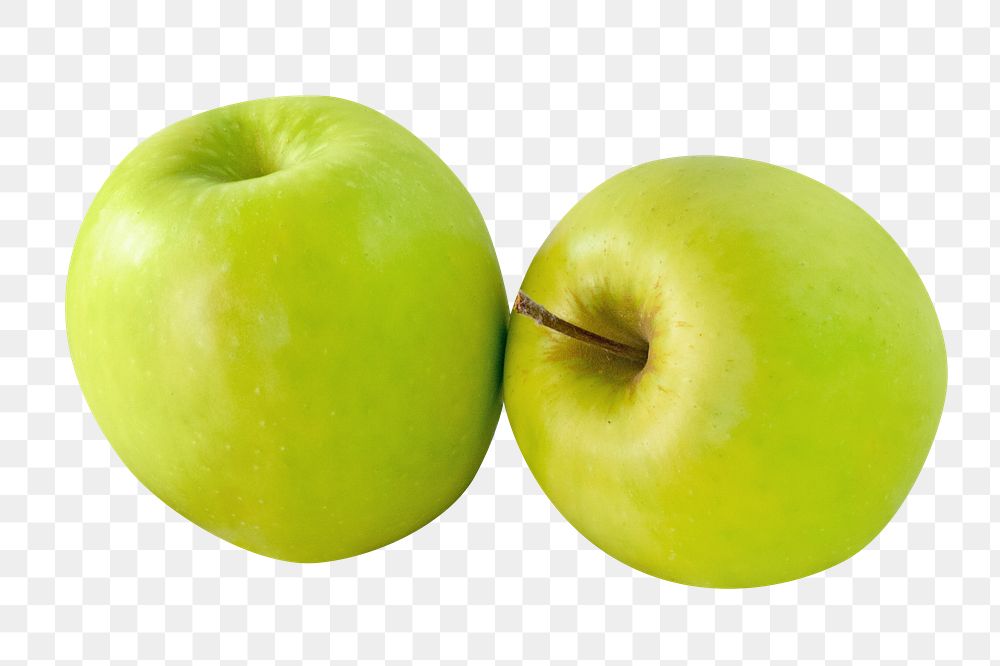 Green apple png, transparent background