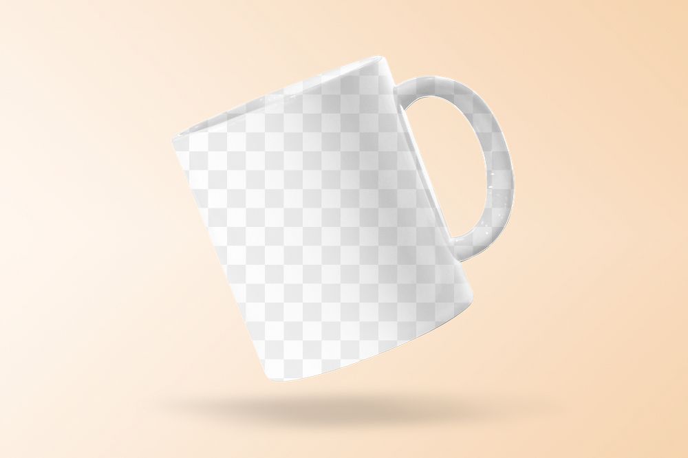 Coffee mug png mockup, transparent design