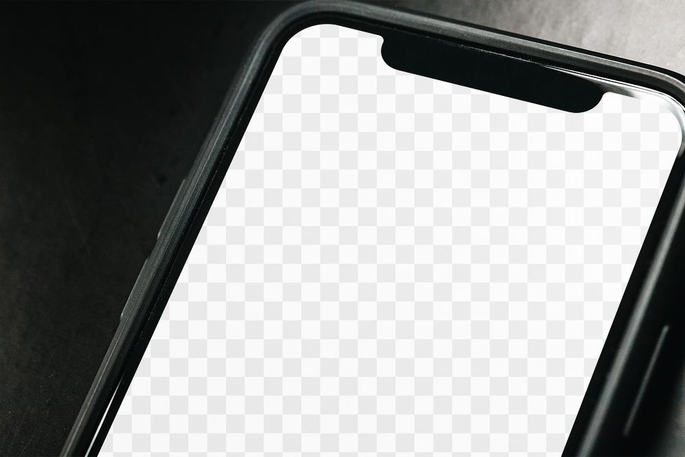 Phone screen png mockup, transparent design