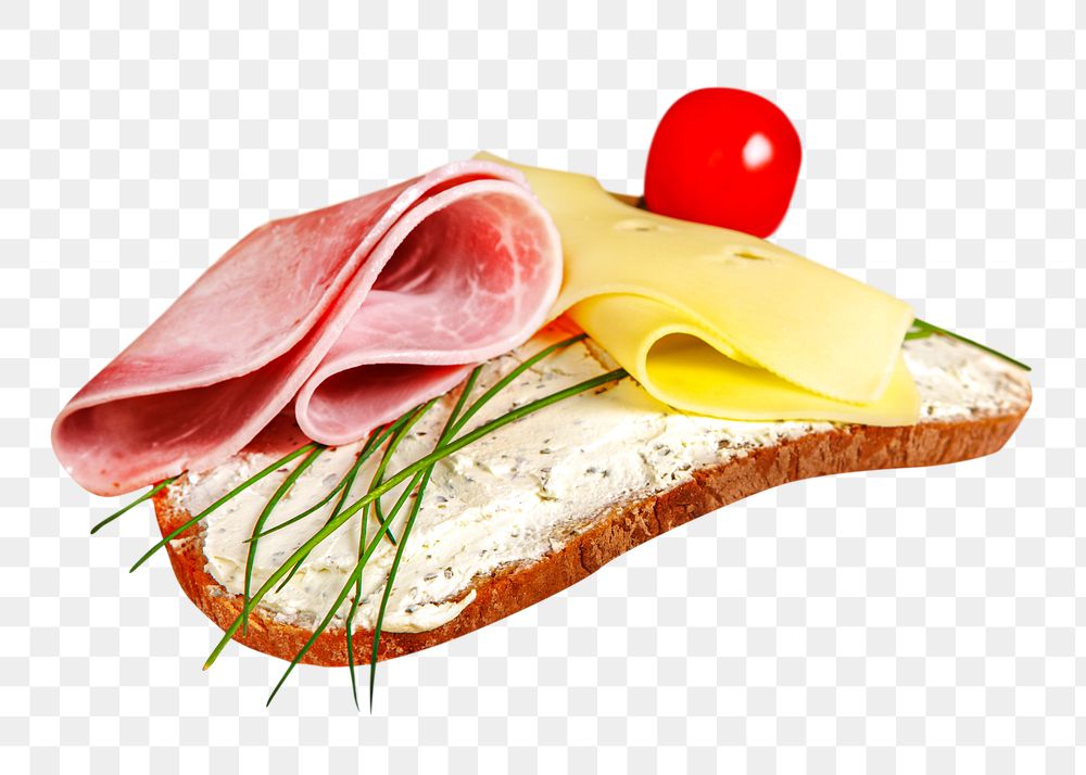 Ham cheese toast png, transparent background