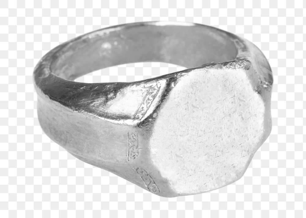 PNG Silver ancient ring, transparent background.  Remixed by rawpixel. 