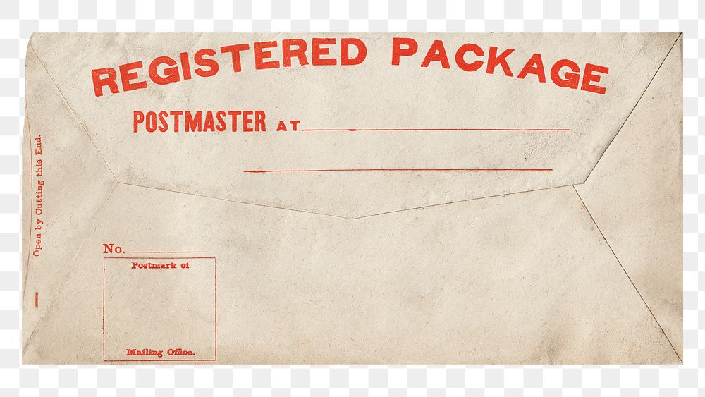 PNG Vintage envelope, transparent background.  Remixed by rawpixel. 