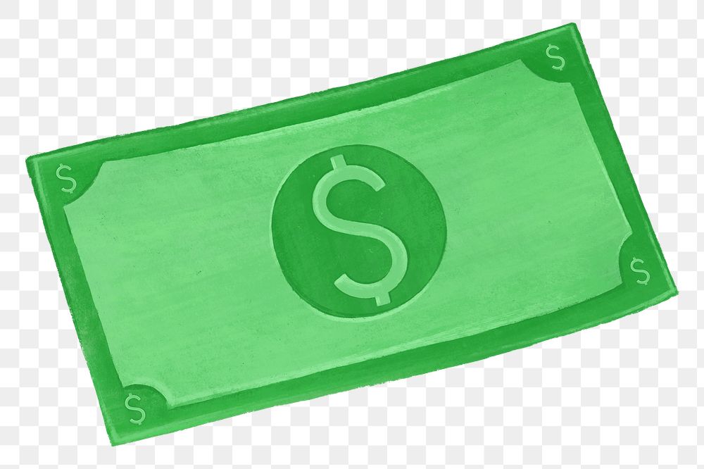 Dollar bill money png illustration, transparent background