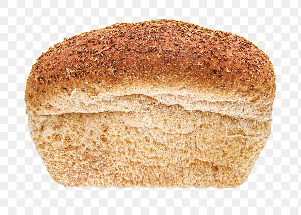 Whole grains bread png collage element, transparent background