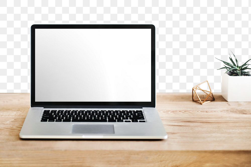 Laptop screen png mockup, transparent design