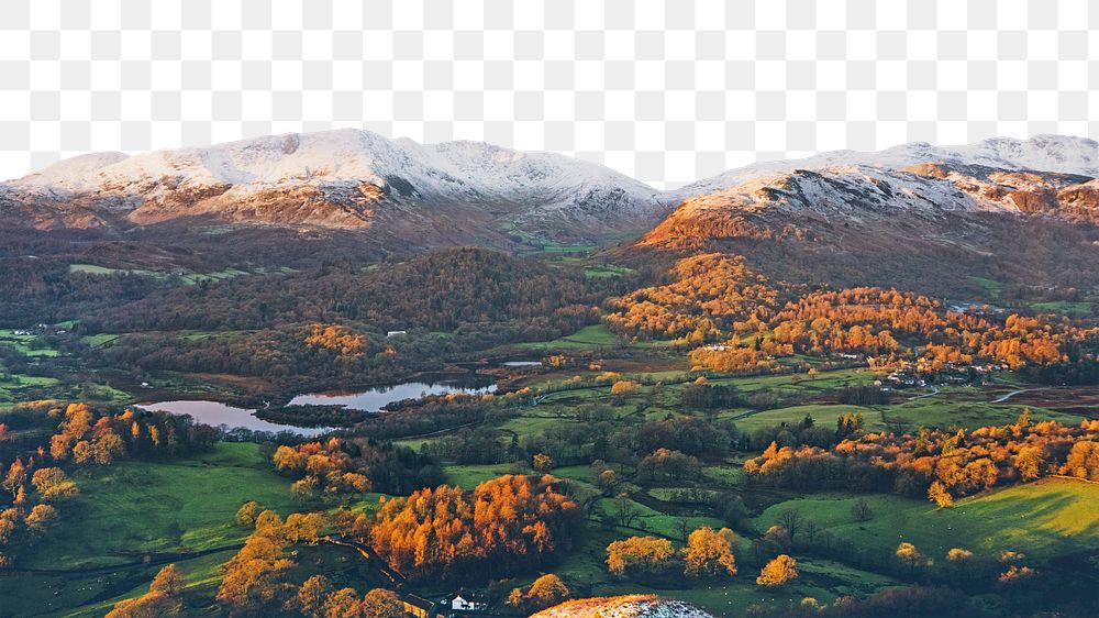 PNG Loughrigg Fell in the English Lake District, United Kingdom collage element, transparent background