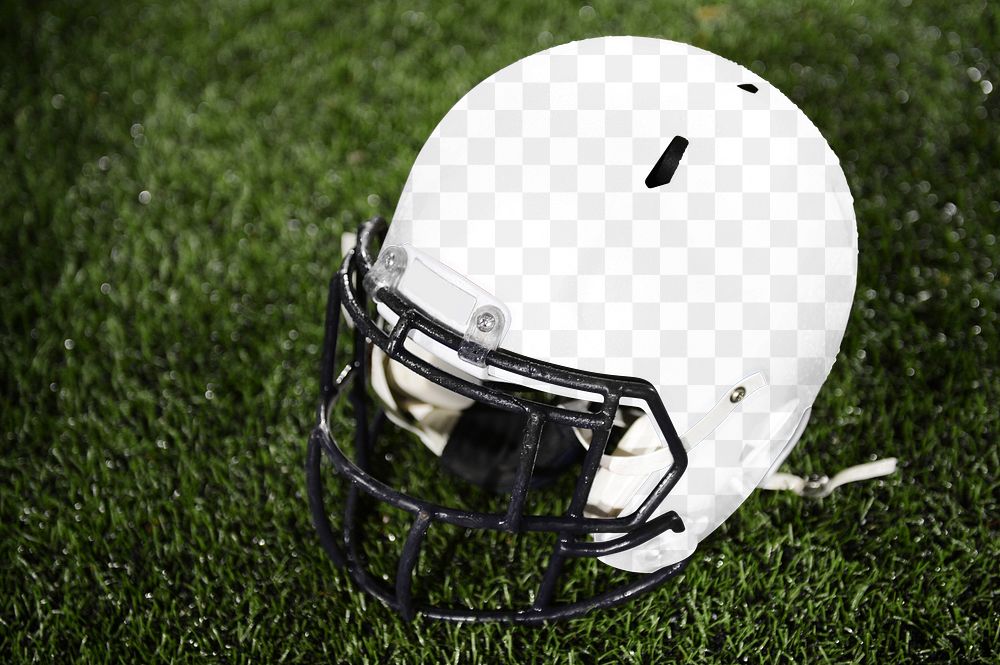 Football helmet png mockup, transparent design