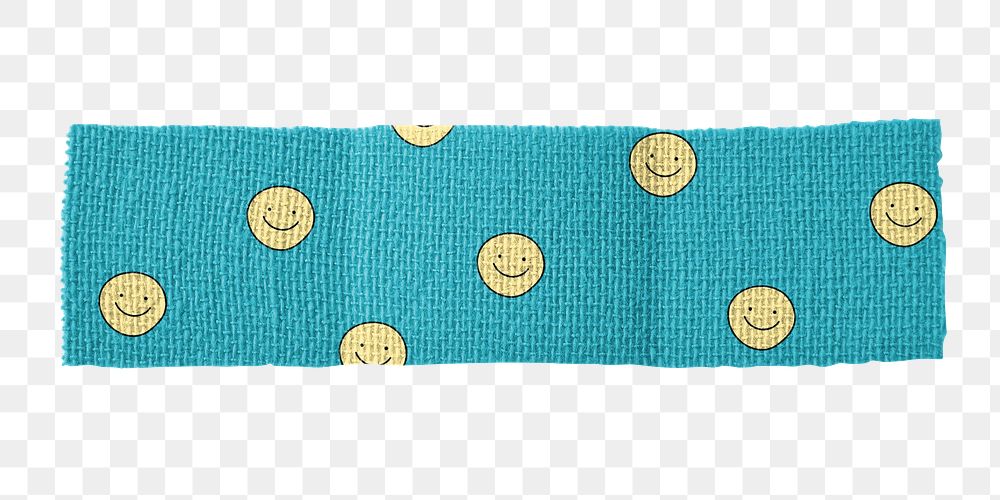 PNG cute teal band-aid, transparent background