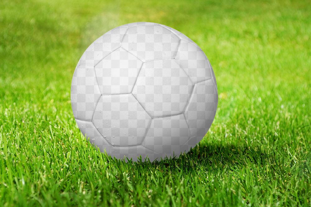 Soccer ball png mockup, transparent design
