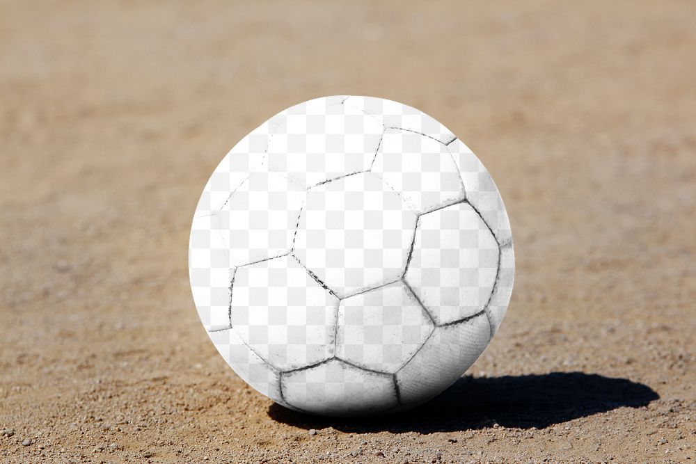 Soccer ball png mockup, transparent design