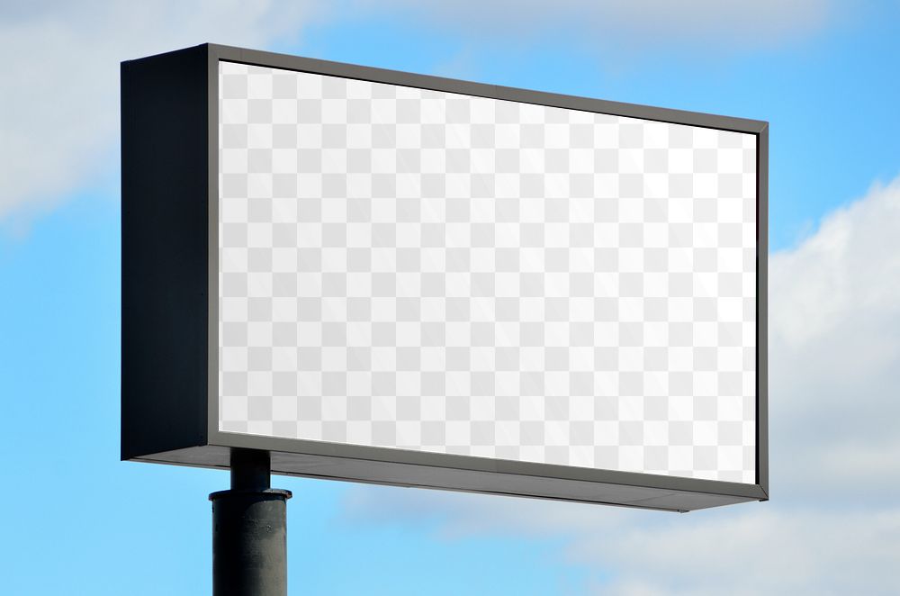 Billboard png mockup, transparent design