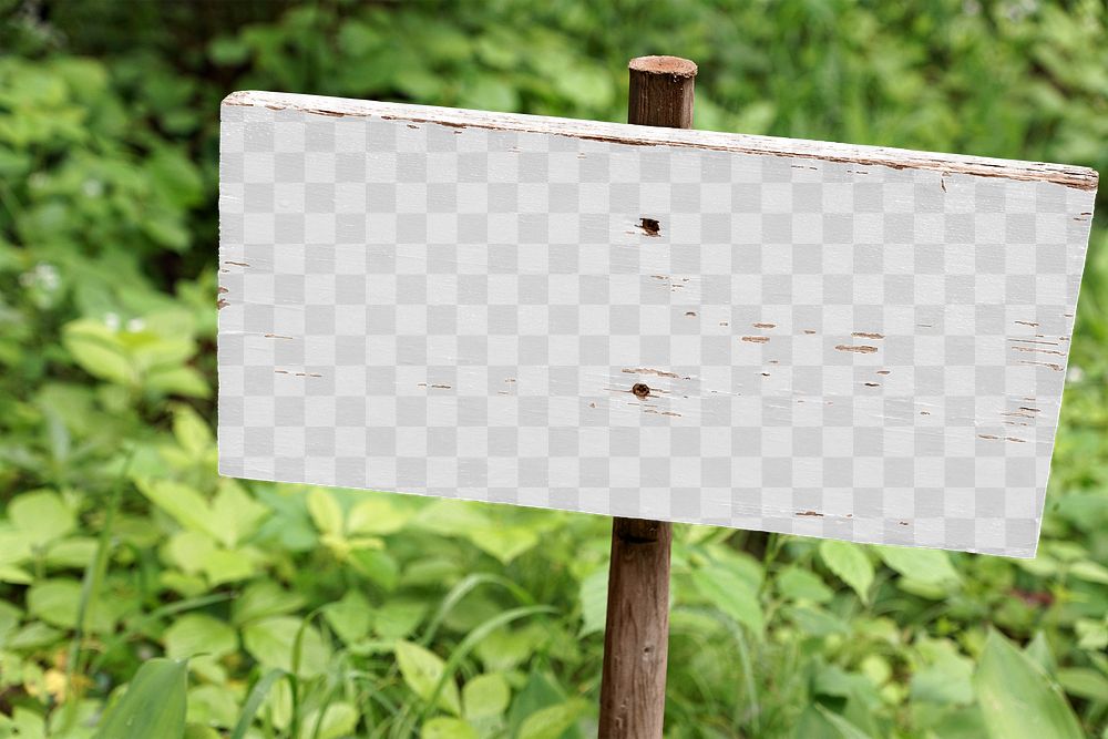 Wooden sign mockup png, transparent design