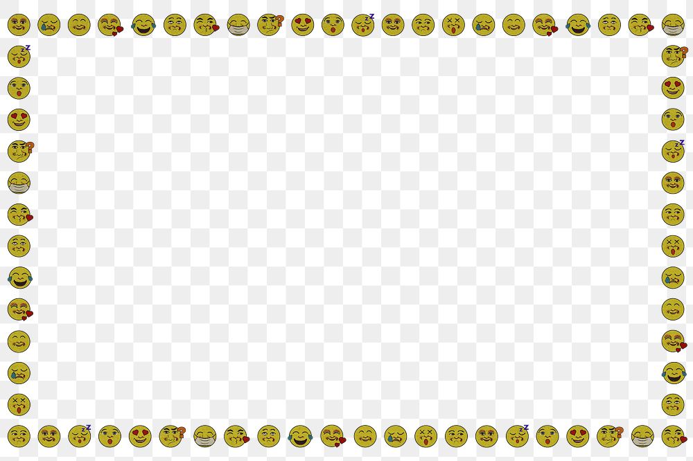 Emoticon frame png, transparent background