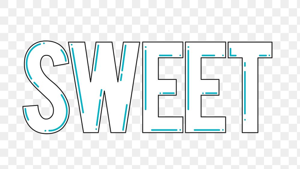 PNG sweet typography, word art transparent background