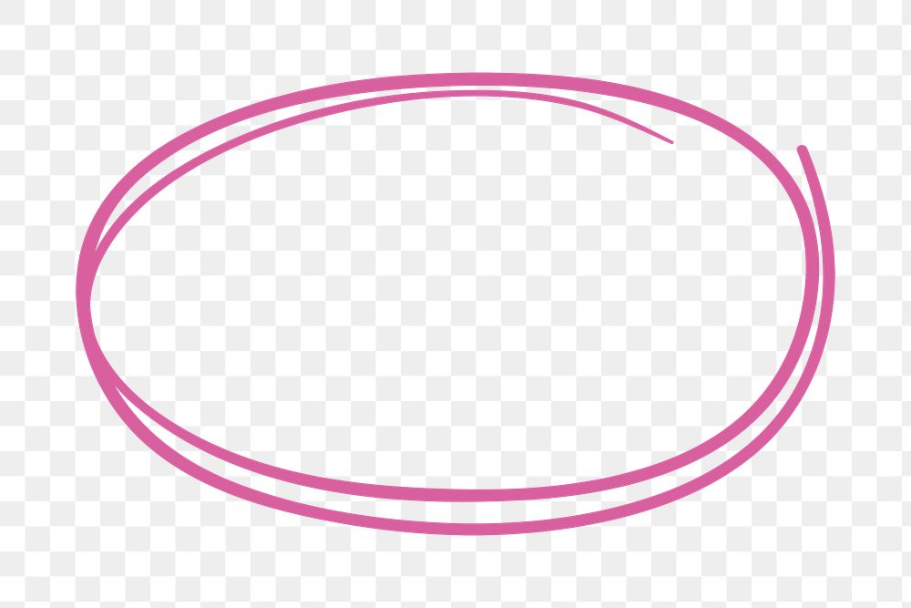 PNG pink doodle circle, bubble transparent background