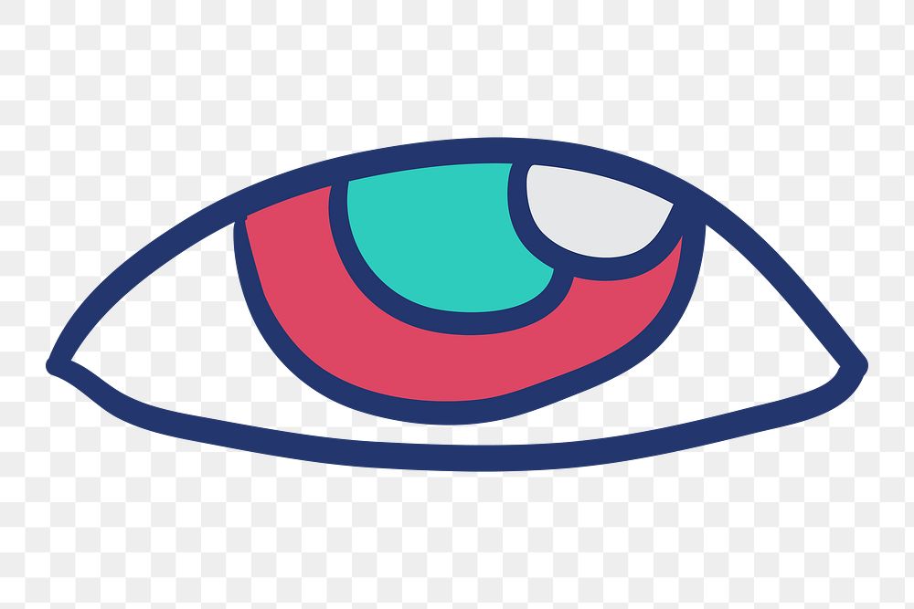 PNG doodle eye, vision & sight transparent background