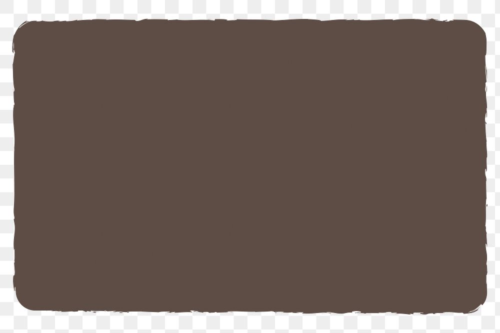 PNG brown rectangular badge, transparent background