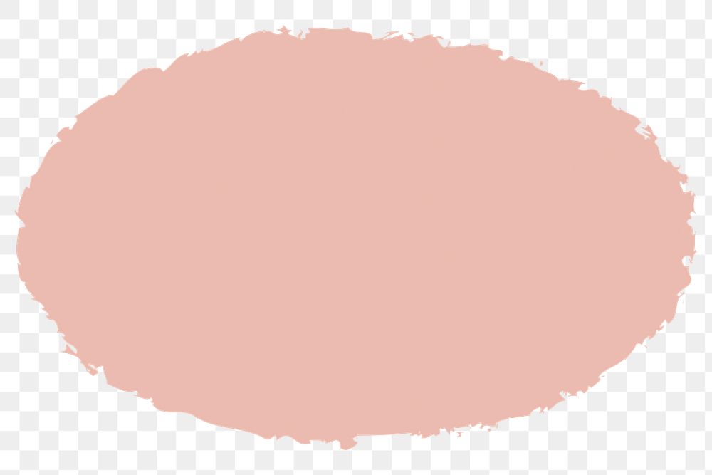 PNG pink oval badge, transparent background