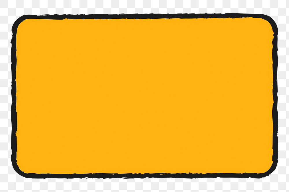 PNG rectangular orange shape badge, transparent background