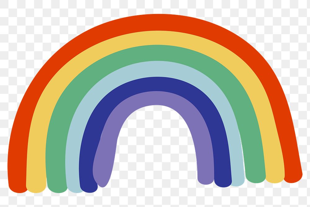 PNG cute rainbow  illustration transparent background