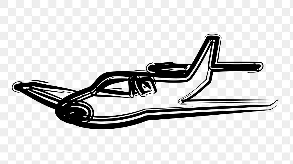 Plane png clipart illustration, transparent background. Free public domain CC0 image.