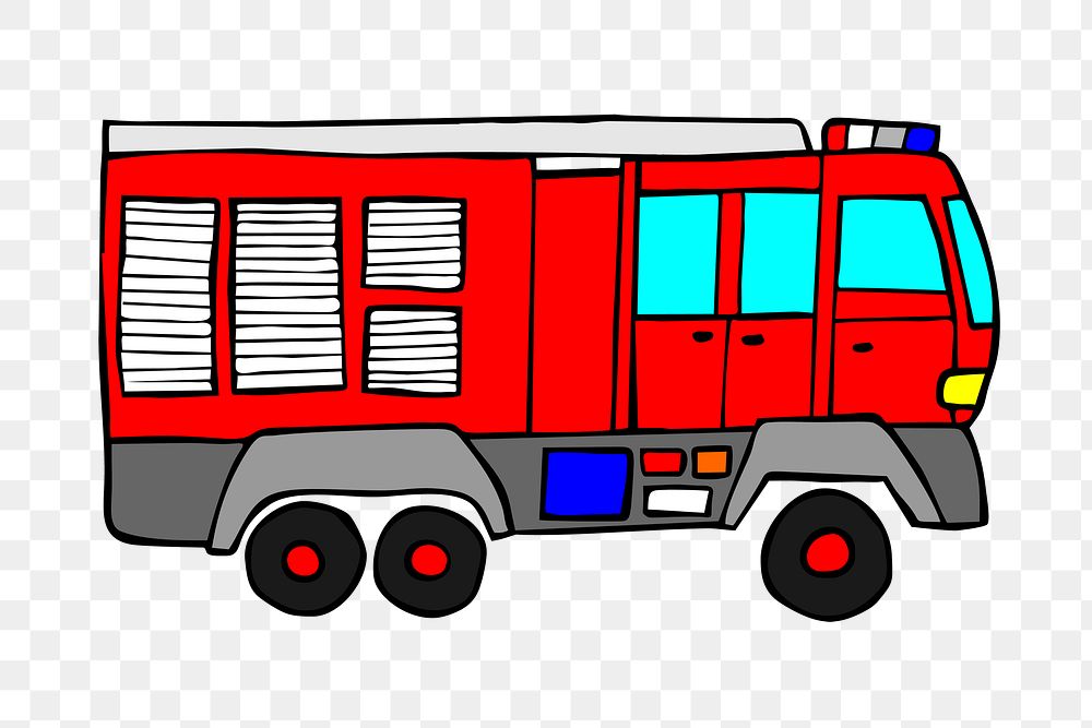 PNG Fire truck, clipart, transparent background