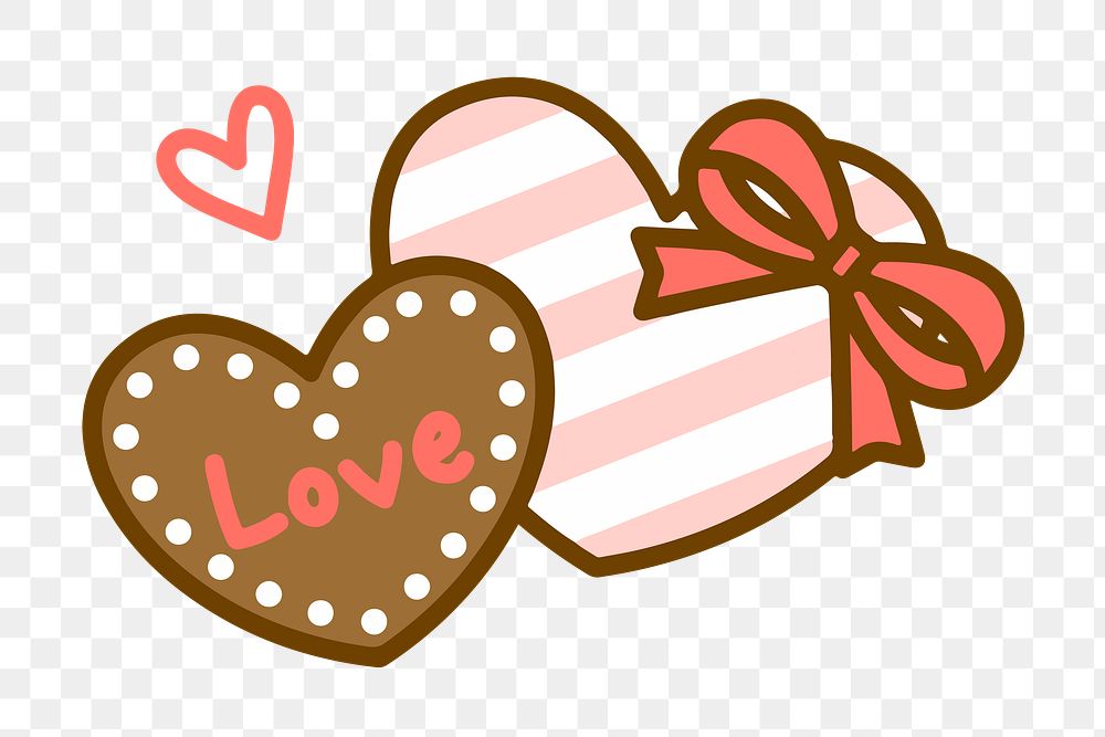 PNG Valentine day candies illustration, transparent background