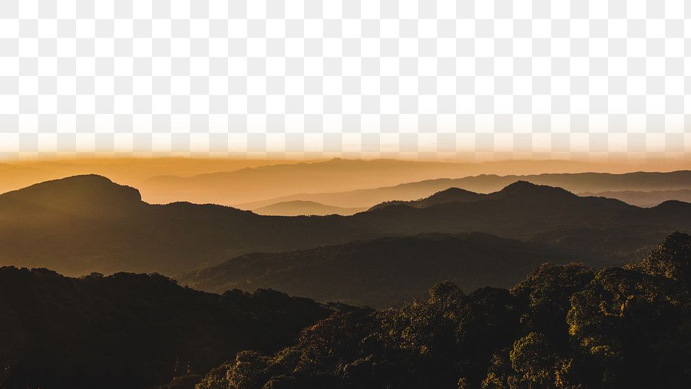 PNG Mountain in Northern of Thailand collage element, transparent background