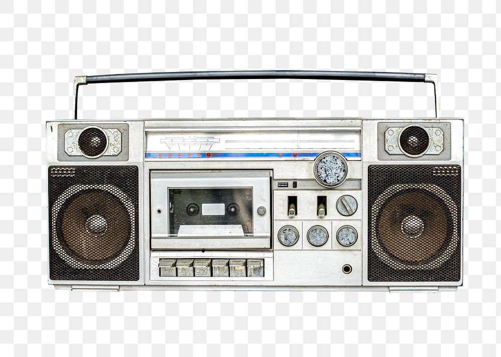 Boombox png collage element, transparent background