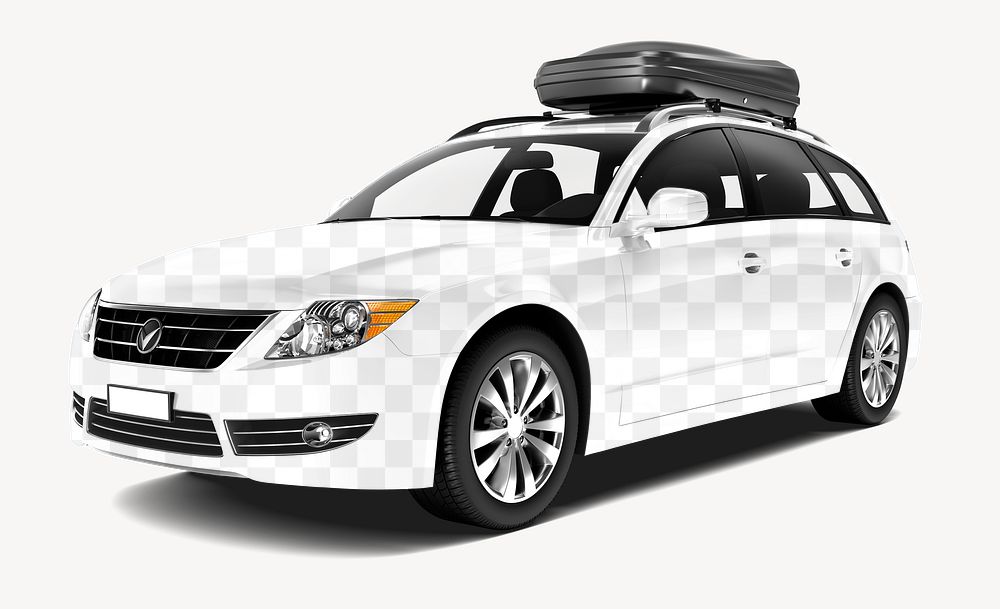 3D car png transparent mockup