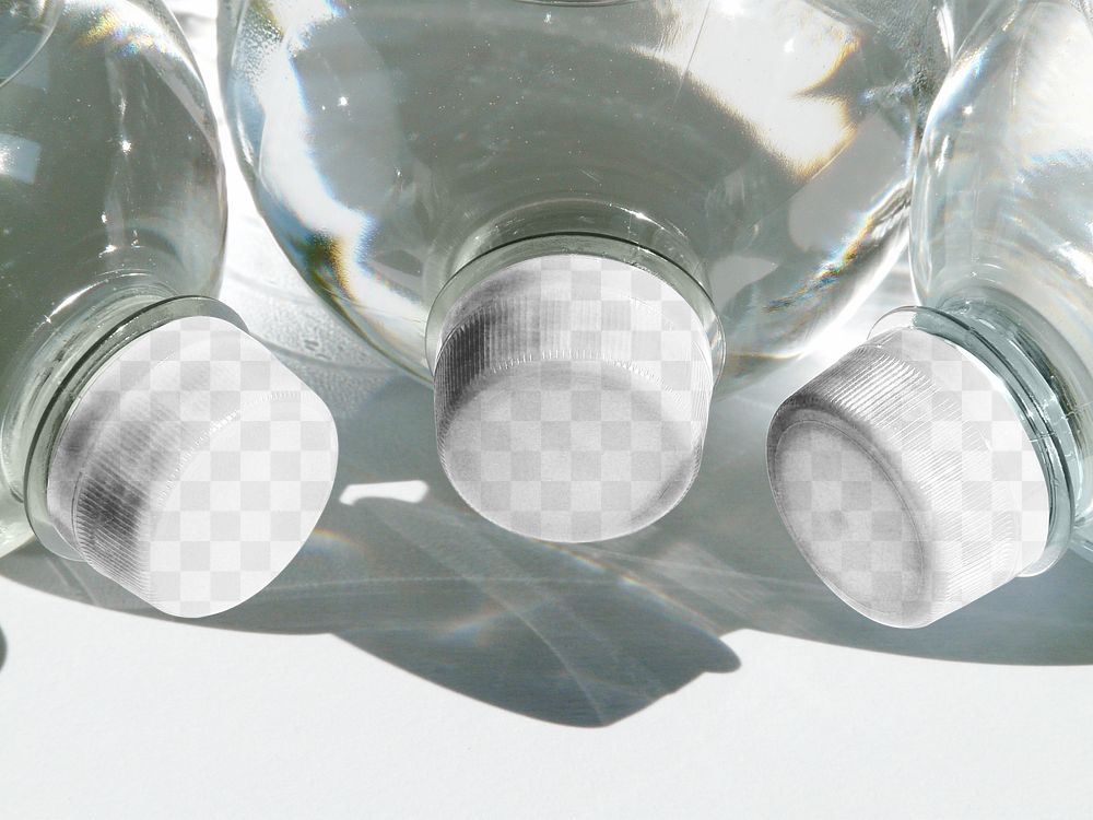 PNG plastic bottle cap mockup, transparent design