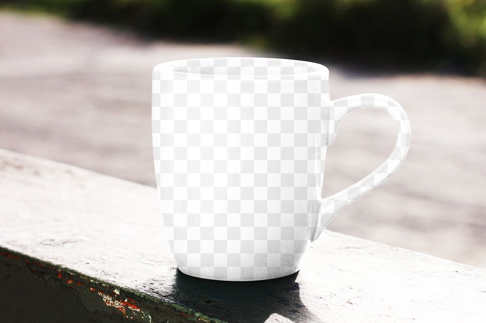 Coffee mug png mockup, transparent design