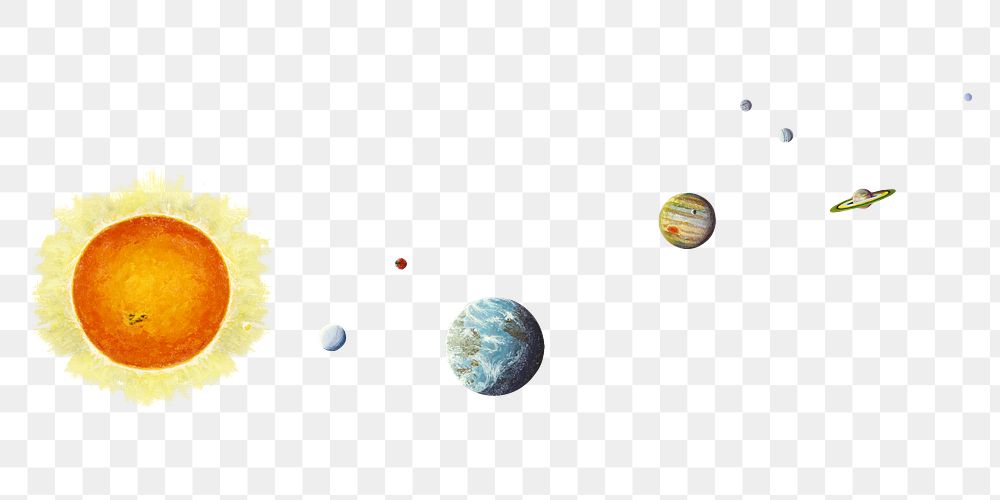 Solar system png illustration, transparent background. Remixed by rawpixel.