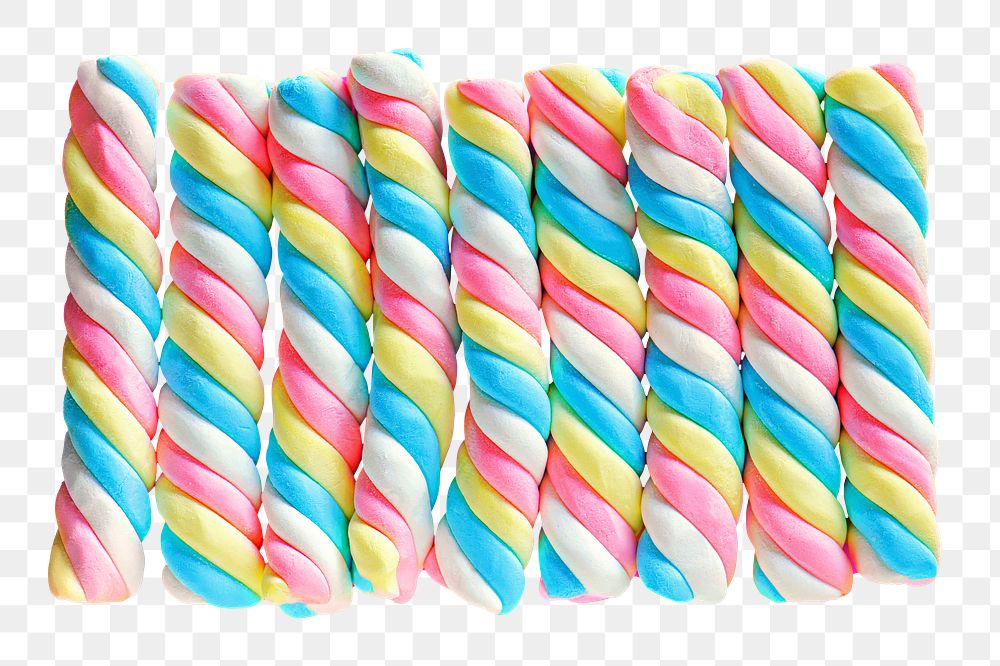 Twisted marshmallow string png, transparent background