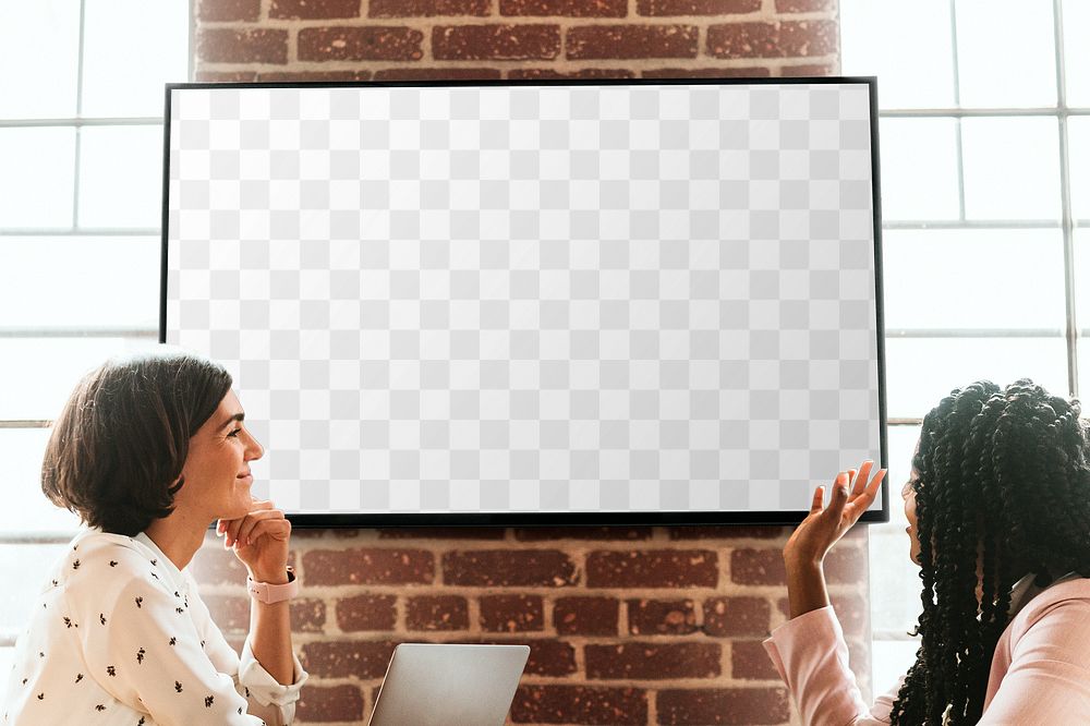 TV screen png mockup, transparent design