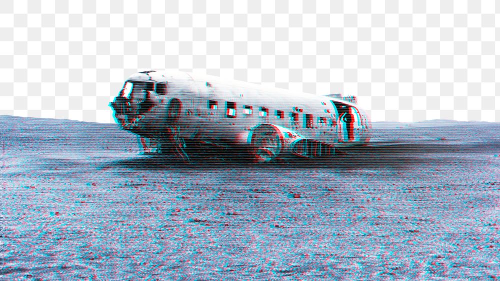 PNG Solheimasandur Plane Wreck, Iceland, transparent background
