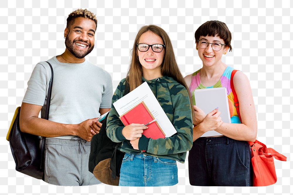 Png international students image on transparent background