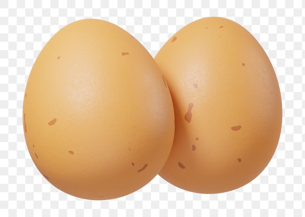 PNG 3D egg food, element illustration, transparent background