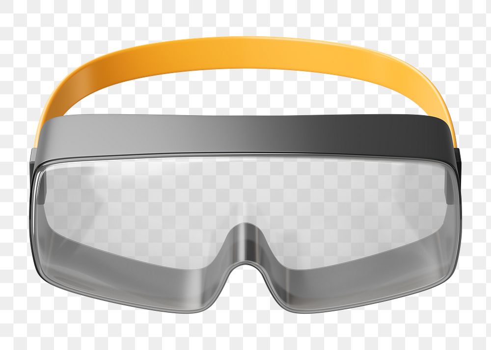 PNG 3D safety goggles, element illustration, transparent background
