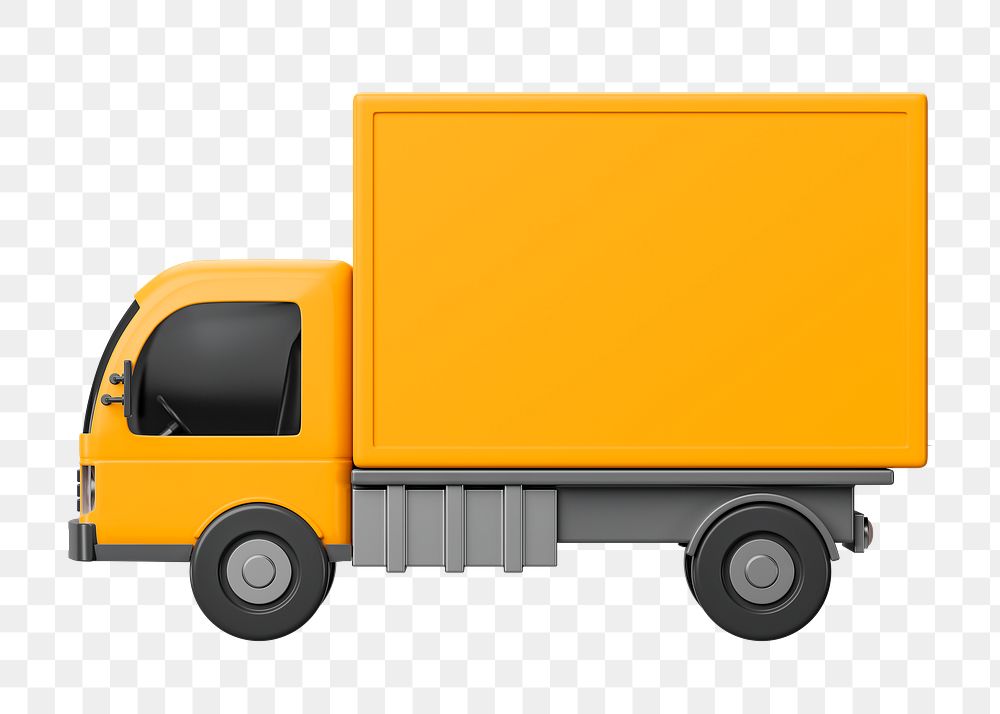 PNG 3D logistic truck, element illustration, transparent background