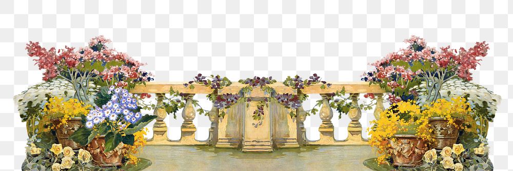 Balcony border png border, transparent background. Remixed by rawpixel.
