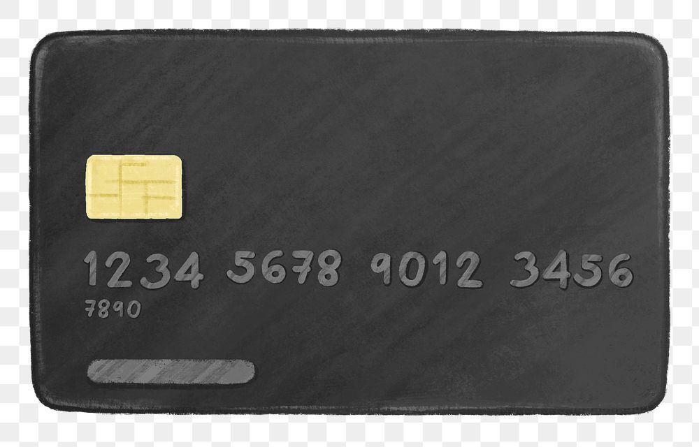 Credit card png illustration, transparent background