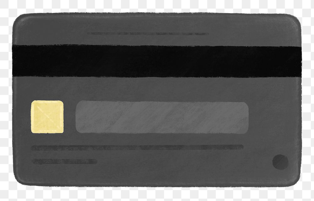 Credit card png illustration, transparent background