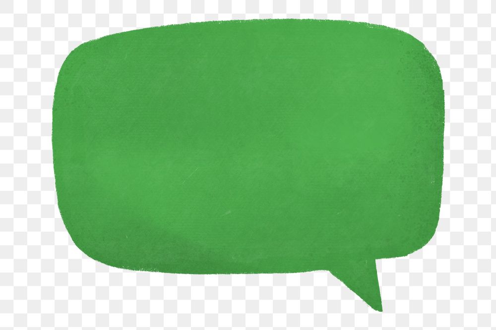 Green speech bubble png, transparent background